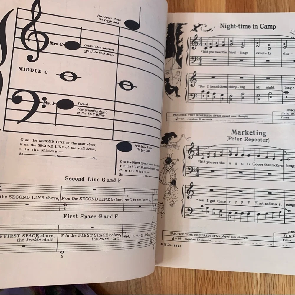 Vintage Piano Exercise Book Happy Hour Williams Turner Piano Teacher Student